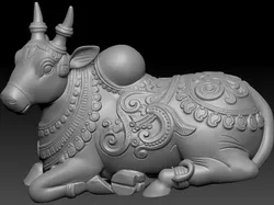 Nandi the Bull - High-Poly Digital Sculpture 3D print model