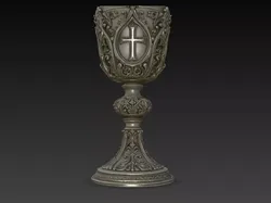 Nocturne Grail Cross Ornamental Chalice STL Model 3D print model