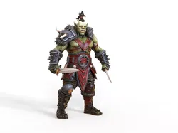 Orc Mercenary Captain Kagas 3D print model