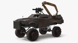 Post-Apocalyptic Tactical Tow Truck 3D model