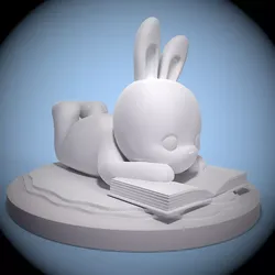 Rabbit Reading 3D print model