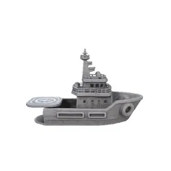 Rescue Ship 3D Model First Aid Health Concept