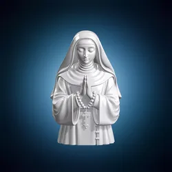 Saint Therese Praying Statue 3D Print Model 3D print model
