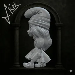 Smiling Girl Smurf Character Mode – 3D Print CA524