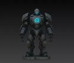 Vortex Core Guardian Mech STL Sci Fi Robot Statue 3D print model