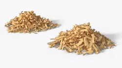 Wood Shavings Pile Natural Brown 3D model