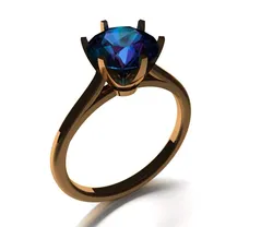 0111 classic-cathedral-solitaire-engagement-ring 3gm-US7 3D print model