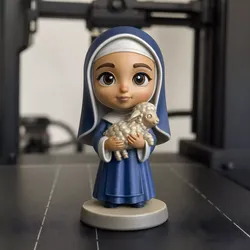 Chibi Saint Agnes Holding Lamb 3D Print Model 3D print model