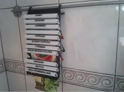 Hanging spices organizer on IKEA rail BYGEL