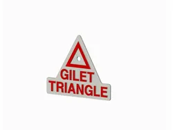 Plaque signalétique pour coffre (GILET TRIANGLE)