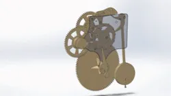 Sarkaçlı Saat Mekanizması - Pendulum Clock Mechanism With Galileo Escapement