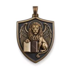 Winged Lion Shield Pendant 3D Print Model 3D print model