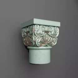 Capital ornate wall sconce 3D print model