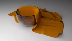 Glass Bowl With Cleaning Towel 3D print model