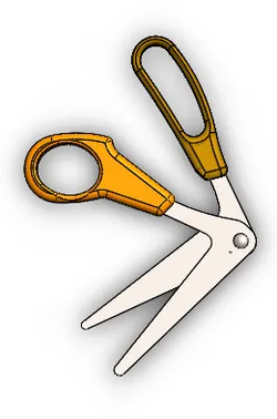 scissors ergonomic 90 degree