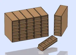 SCREW, BOLT, NUT ORGANISER WOOD
