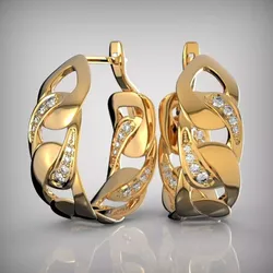 chain earrings 3D print model