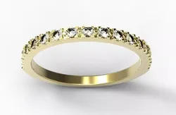 Ring gold diamond 3D print model