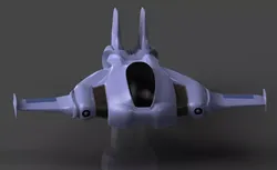 Aquajet futuristic fighter jet 3D print model