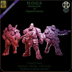 H.O.G.S - or OGS - Human of Gigantic Stature - Imperial Auxilleries - NOW PRESSUPPORTED - Accessories Added
