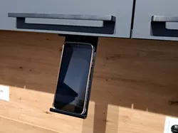 Phone Holder for Kitchen Cabinet - Vertical Version - Free 3D Print Model