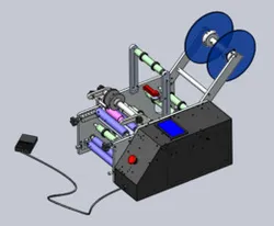 Semi automatic round bottle labeling machine
