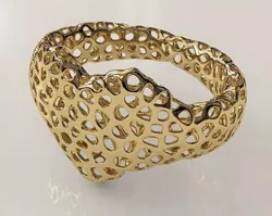 Voronoi Heart Bracelet 3D print model