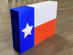 3D State of Texas Flag (Lone Star State Flag) - Free 3D Print Model