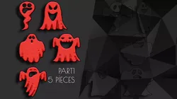 Halloween Ornament Part1 - include 5Pieces 3D print model