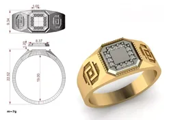 Mens ring 3D print model