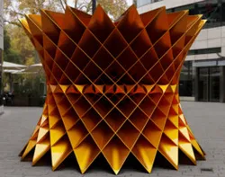 Shape derived from a hollowed tetrahedron