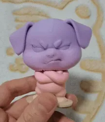 Unhappy bobblehead dog, - Free 3D Print Model