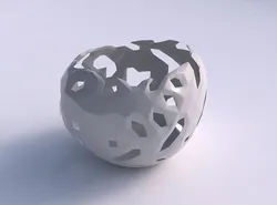 Bowl compressed 2 with faceted cuts 3D print model