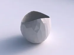 Bowl compressed 3 with low-polygon 3D print model