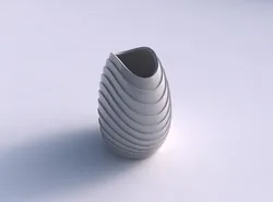Bowl compressed with horizontal layers 3D print model