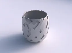 Bowl cylindrical with cavities  3D print model