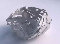 Bowl helix with cuts and 3D print model