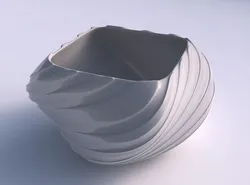 Bowl helix with twisted smooth ribbons 3D print model