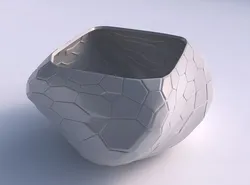Bowl helixwith organic cells with organic cells 3D print model