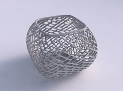 Bowl semi-quadratic with lattice tiles 3D print model