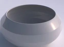 Bowl spheric squeezed wide with horizontal sections 3D print model