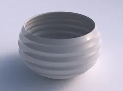 Bowl spheric twisted with curved horizontal sections 3D print model