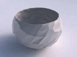 Bowl spheric twisted with low-polygon 3D print model
