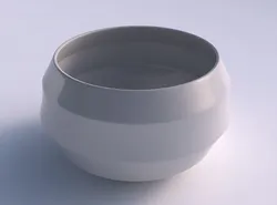 Bowl spheric twisted with pronounced horizontal sections 3D print model