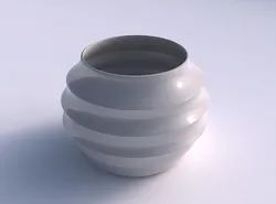 Bowl spheric with pronounced horizontal sections 3D print model
