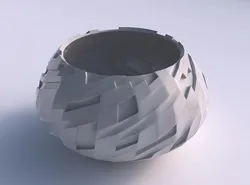Bowl squeezed twisted with cavities  3D print model
