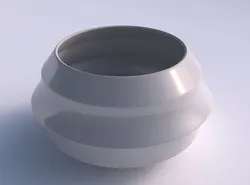 Bowl squeezed twisted with pronounced horizontal sections 3D print model