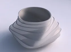 Bowl twisted elipse with horizontal layers 3D print model