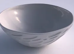Bowl wide with bubbles 3D print model