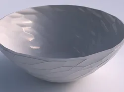 Bowl wide with fine organic cells 3D print model